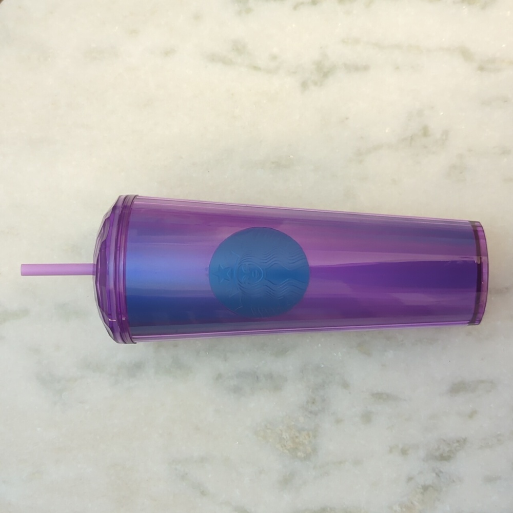 Starbucks 24oz Venti Purple Blue Wisteria Kaleidoscope Dome Top Tumbler